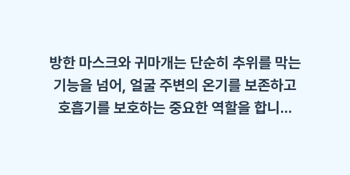 삿포로 1월 체감 온도: 방한 마스크와 귀마개는 단순... (1)