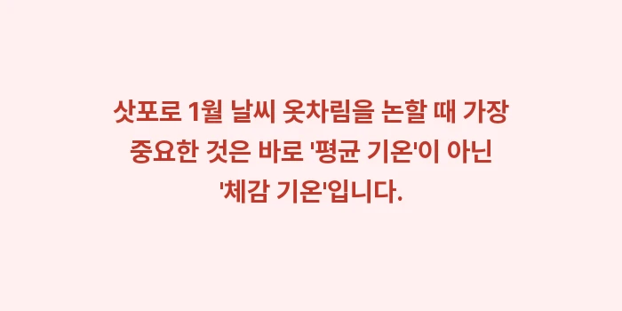 삿포로 1월 날씨 옷차림: 삿포로 1월 날씨 옷차림을... (1)