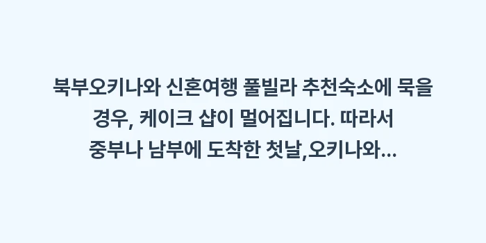 오키나와 기념일 케이크 주문 제작: 북부오키나와 신혼여행 풀빌라... (1)