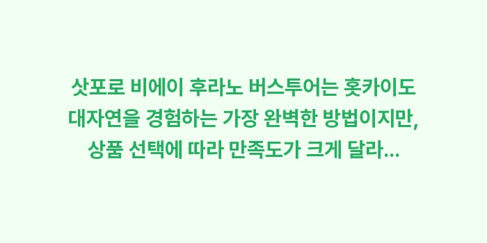 삿포로 비에이 후라노 버스투어: 삿포로 비에이 후라노 버스투... (2)