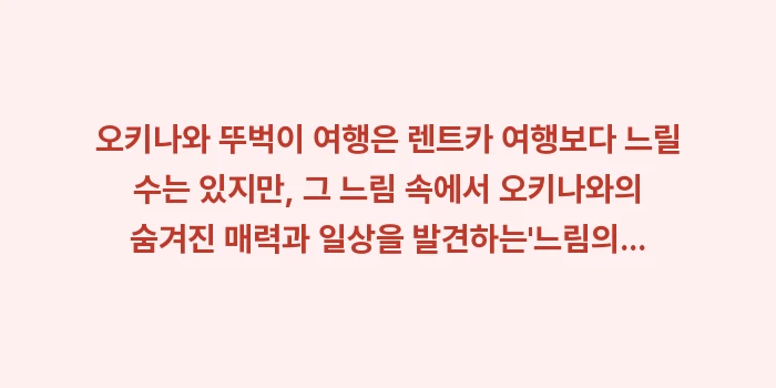 오키나와 뚜벅이 여행 코스 추천: 오키나와 뚜벅이 여행은 렌트... (2)