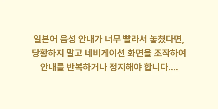오키나와 렌트카 네비게이션 일본어: 일본어 음성 안내가 너무 빨... (1)