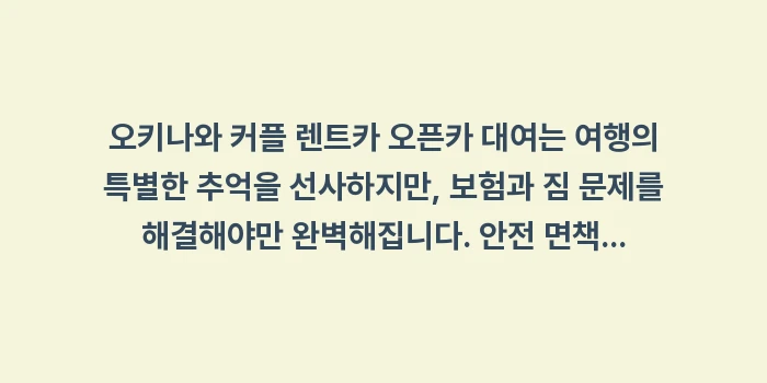 오키나와 커플 렌트카 오픈카 대여: 오키나와 커플 렌트카 오픈카... (1)
