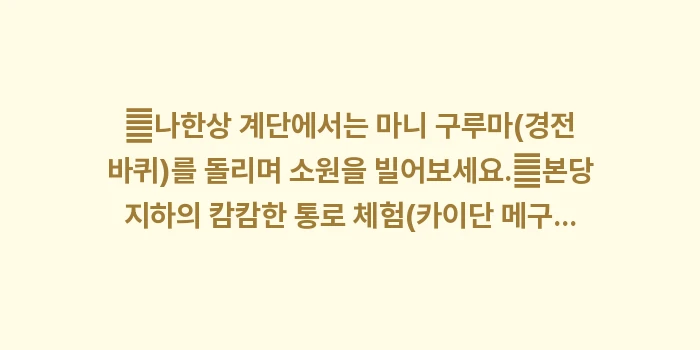 다이쇼인 절: ✔나한상 계단에서는 마니 구... (1)