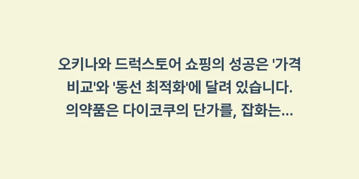 오키나와 드럭스토어 쇼핑: 오키나와 드럭스토어 쇼핑의... (1)
