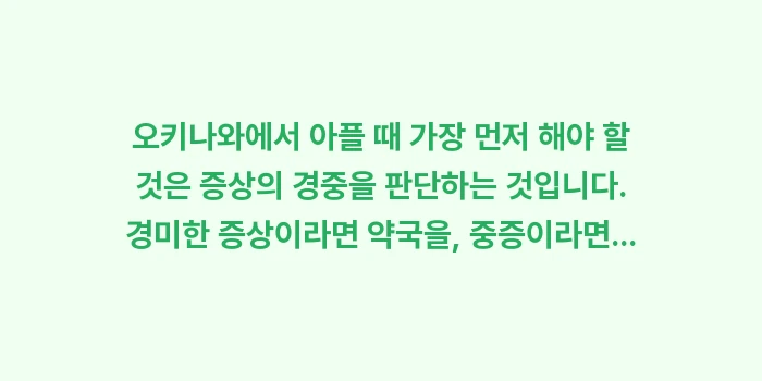 오키나와 아플 때 병원 약국: 오키나와에서 아플 때 가장... (1)