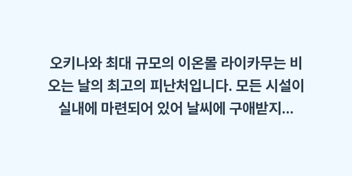 오키나와 비 오는 날 쇼핑몰: 오키나와 최대 규모의 이온몰... (1)