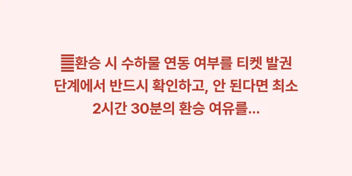 이시가키 여행 가이드: ✔환승 시 수하물 연동 여부... (1)