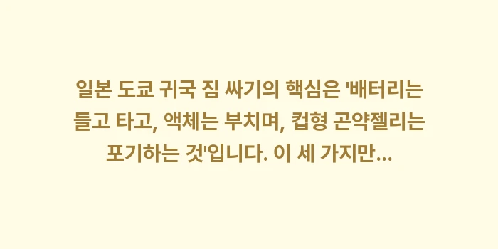 일본 여행 귀국 짐 싸기: 일본 도쿄 귀국 짐 싸기의... (2)