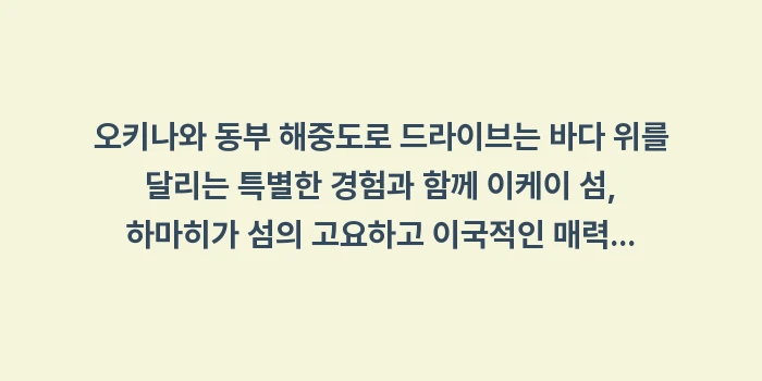 오키나와 동부 해중도로 드라이브: 오키나와 동부 해중도로 드라... (1)