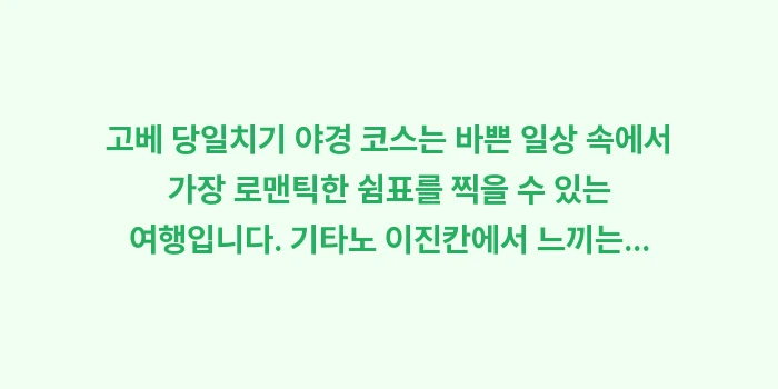 고베 당일치기 야경 코스: 고베 당일치기 야경 코스는... (2)