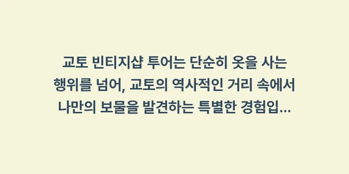 교토 빈티지샵 투어: 교토 빈티지샵 투어는 단순히... (2)
