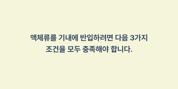 오키나와 귀국 짐 싸기 액체류 규정: 액체류를 기내에 반입하려면... (1)
