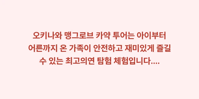 오키나와 맹그로브 카약 투어: 오키나와 맹그로브 카약 투어... (1)