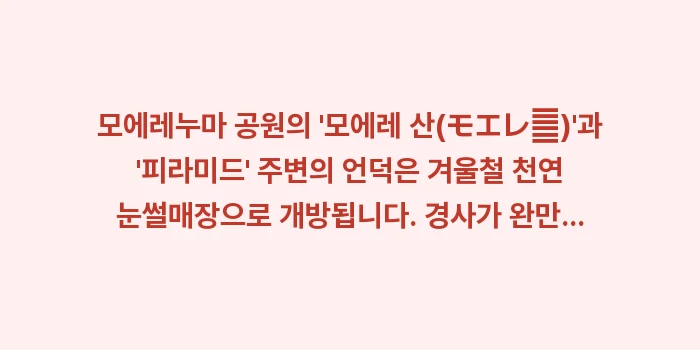 모에레누마 공원 눈썰매 및 스노우슈 체험: 모에레누마 공원의 모에레... (1)