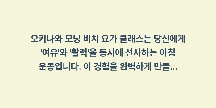 오키나와 모닝 비치 요가 클래스: 오키나와 모닝 비치 요가 클... (1)