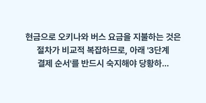 오키나와 버스 요금: 현금으로 오키나와 버스 요금... (1)