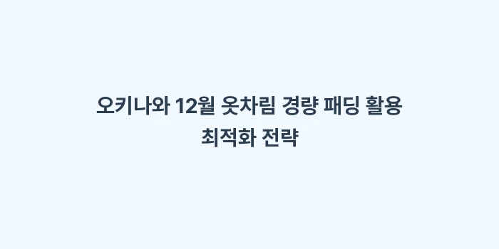 오키나와 12월 옷차림 경량 패딩: 오키나와 12월 옷차림 경량... (2)