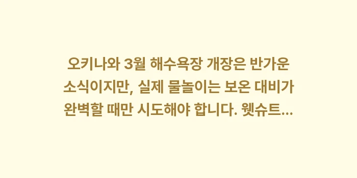 오키나와 3월 해수욕장 개장: 오키나와 3월 해수욕장 개장... (1)