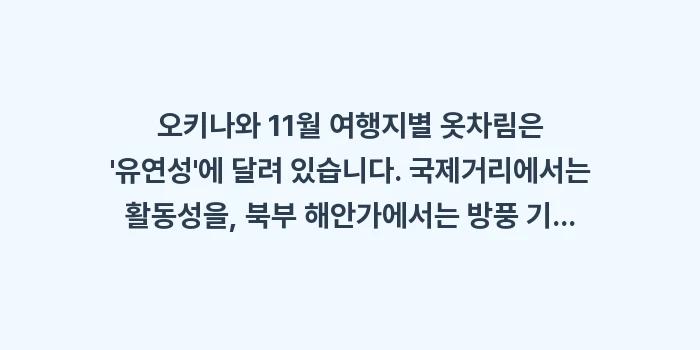 오키나와 11월 여행지별 옷차림: 오키나와 11월 여행지별 옷... (1)