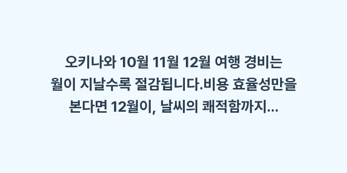 오키나와 10월 11월 12월 여행 경비: 오키나와 10월 11월 12... (1)