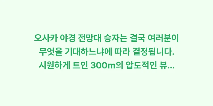 오사카 야경 전망대 승자: 오사카 야경 전망대 승자는... (2)