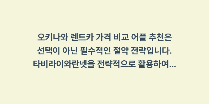 오키나와 렌트카 가격 비교 어플 추천: 오키나와 렌트카 가격 비교... (2)