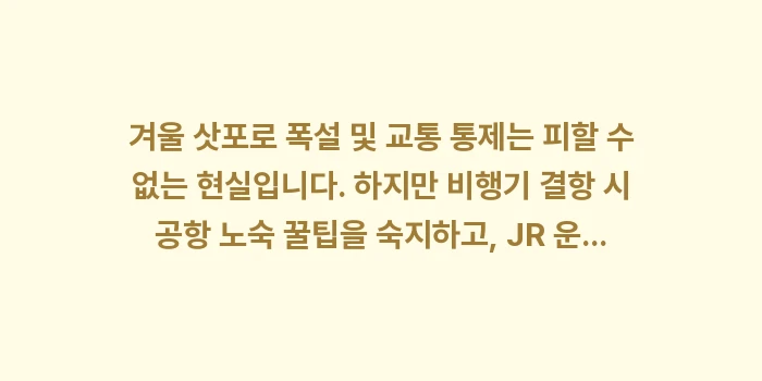 삿포로 폭설 교통 통제: 겨울 삿포로 폭설 및 교통... (2)