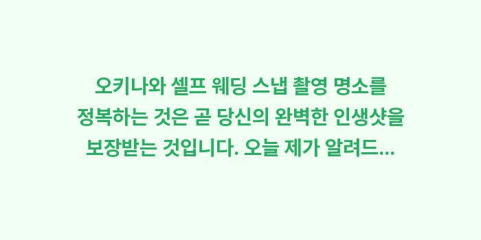 오키나와 셀프 웨딩 스냅 촬영 명소: 오키나와 셀프 웨딩 스냅 촬... (2)