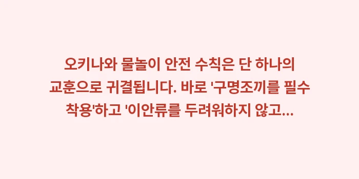 오키나와 물놀이 안전 수칙: 오키나와 물놀이 안전 수칙은... (1)