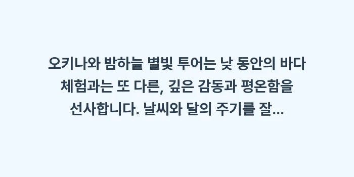 오키나와 밤하늘 별빛 투어: 오키나와 밤하늘 별빛 투어는... (1)