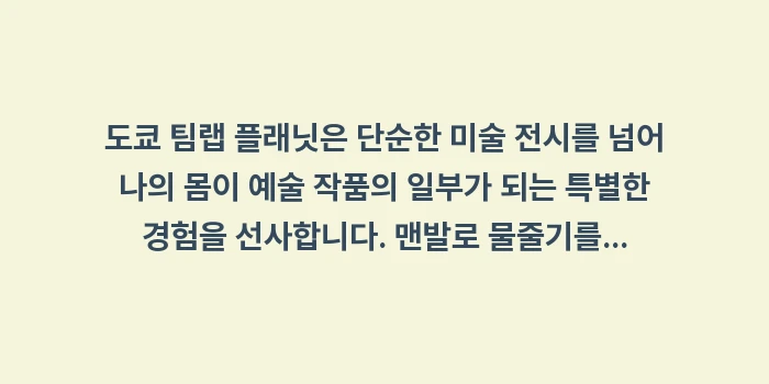 도쿄 팀랩 플래닛 예약: 도쿄 팀랩 플래닛은 단순한... (2)