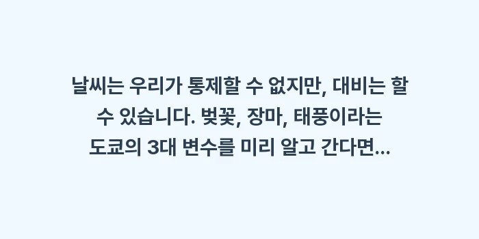 도쿄 날씨 핵심 변수: 날씨는 우리가 통제할 수 없... (2)