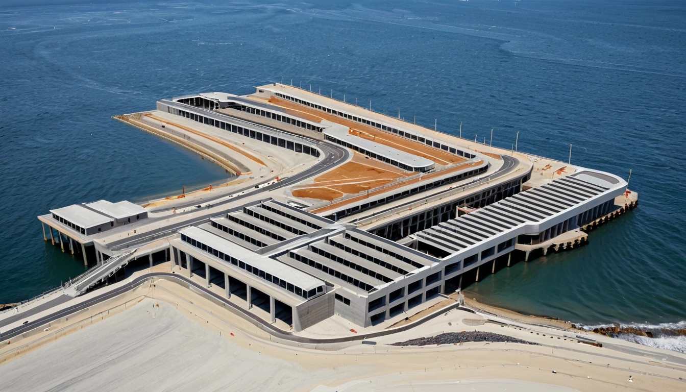 Fukuoka momo aerial view of coastal land 1