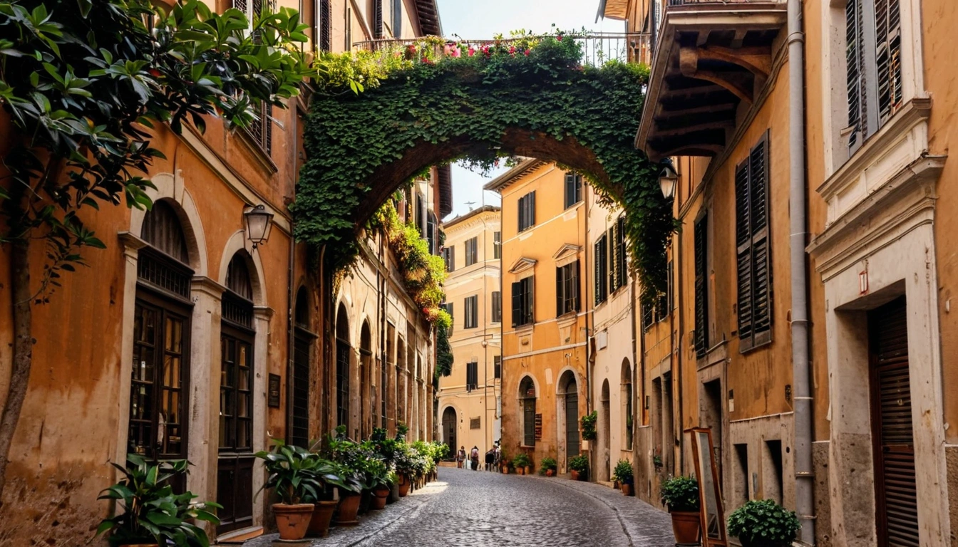 Rome trastev a charming narrow cobbleston 1