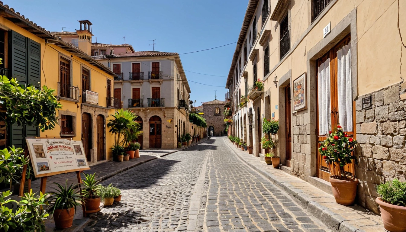 Santiago bar a narrow picturesque cobbles 3