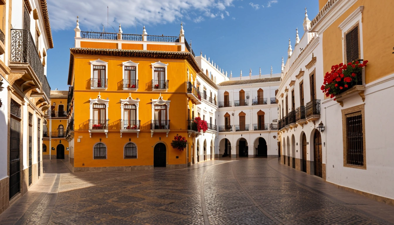 Seville sant a sunlit historic cobbleston 2