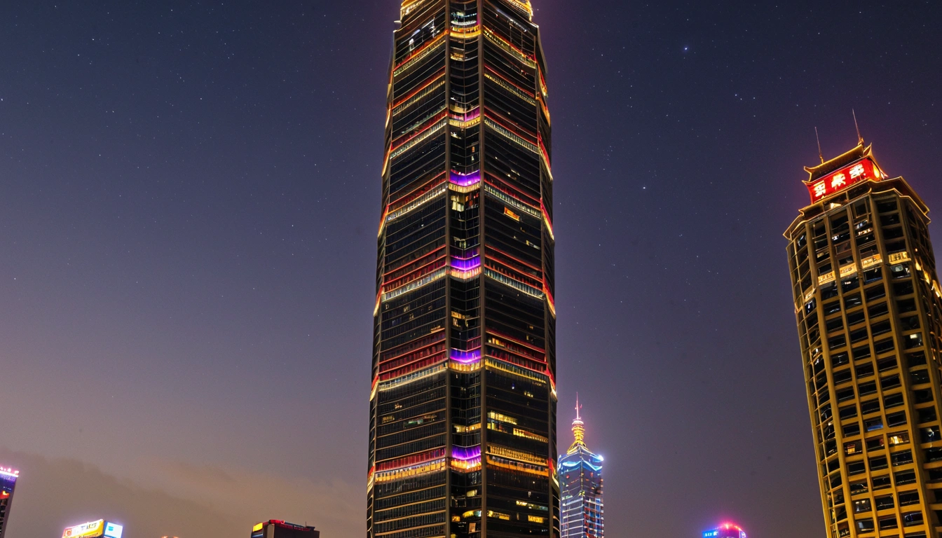 Taipei xinyi taipei skyscraper glowing ag 3