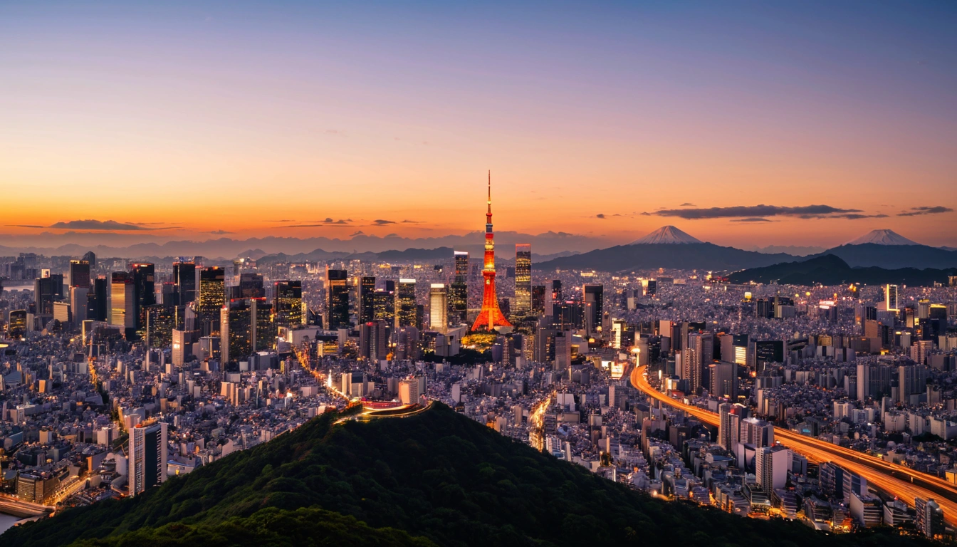 Tokyo azabud dusk twilight view of azabud 3