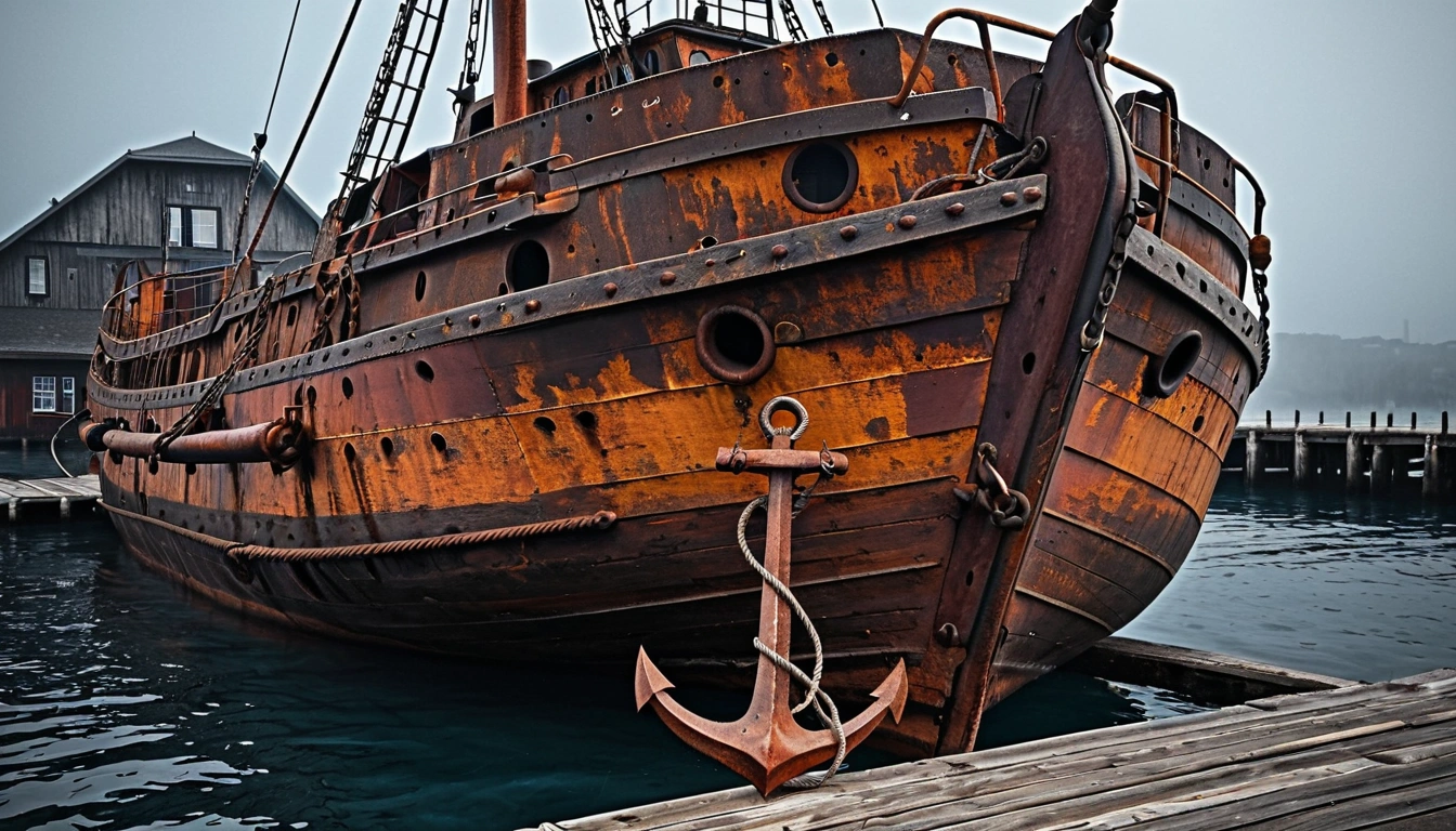 Transformati a rustic rusted iron ship an 1